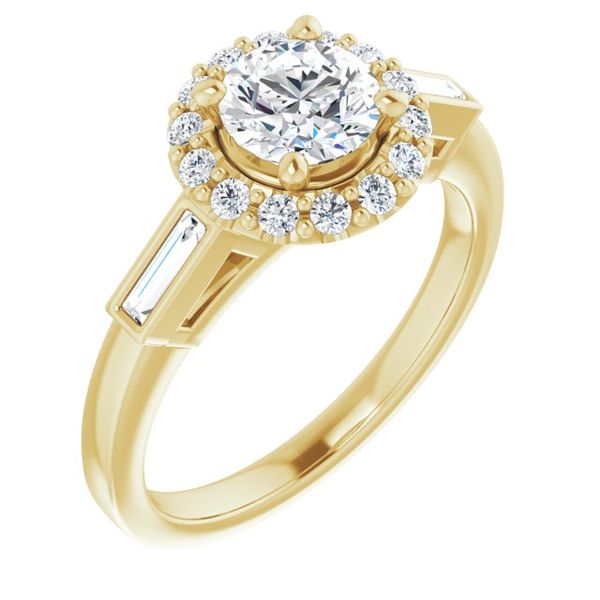 Halo-Style Engagement Ring Erica DelGardo Jewelry Designs Houston, TX