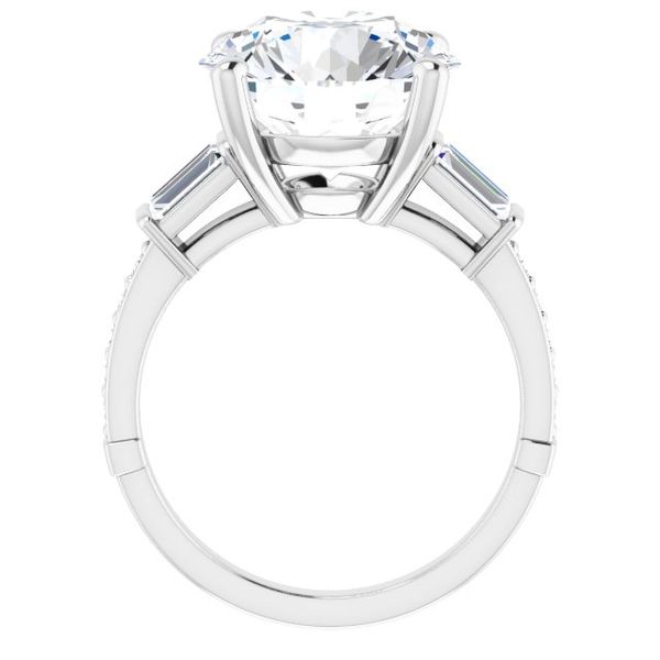 Baguette Accented Engagement Ring Image 2 Couch's Jewelers Anniston, AL