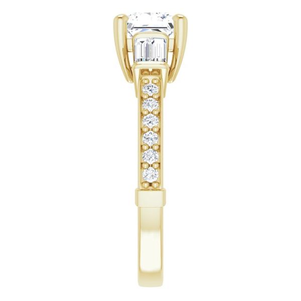 Baguette Accented Engagement Ring Image 4 Blue Water Jewelers Saint Augustine, FL