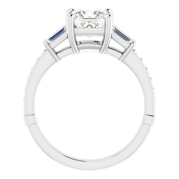 Baguette Accented Engagement Ring Image 2 MurDuff's, Inc. Florence, MA