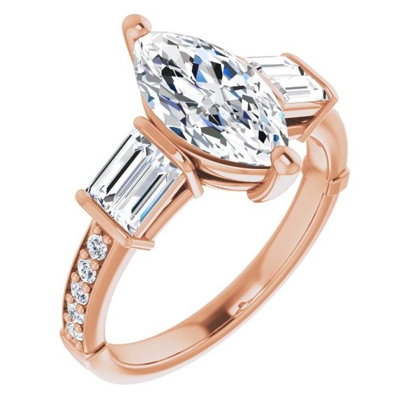 Baguette Accented Engagement Ring Trinity Jewelers  Pittsburgh, PA