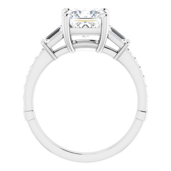 Baguette Accented Engagement Ring Image 2 Paul Bensel Jewelers Yuma, AZ