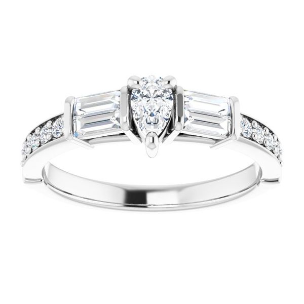 Baguette Accented Engagement Ring Image 3 Paul Bensel Jewelers Yuma, AZ