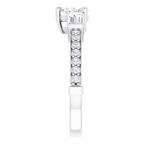 Baguette Accented Engagement Ring Image 4 Enchanted Jewelry Plainfield, CT
