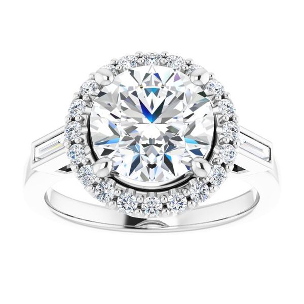 Halo-Style Engagement Ring Image 3 Erica DelGardo Jewelry Designs Houston, TX