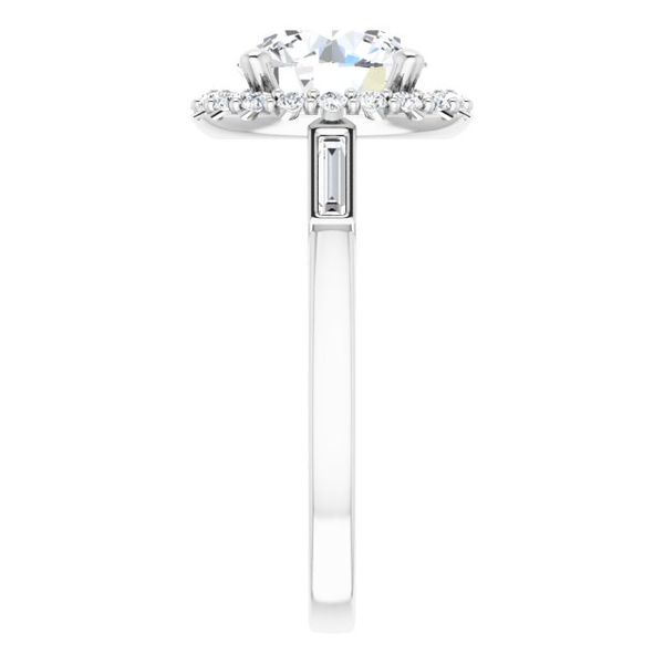 Halo-Style Engagement Ring Image 4 Erica DelGardo Jewelry Designs Houston, TX