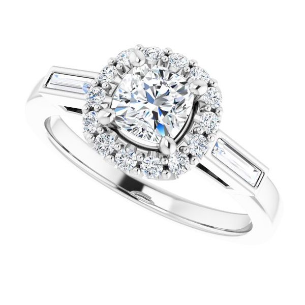 Halo-Style Engagement Ring Image 5 Robison Jewelry Co. Fernandina Beach, FL