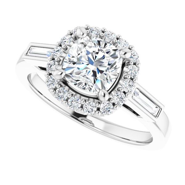 Halo-Style Engagement Ring Image 5 Erica DelGardo Jewelry Designs Houston, TX