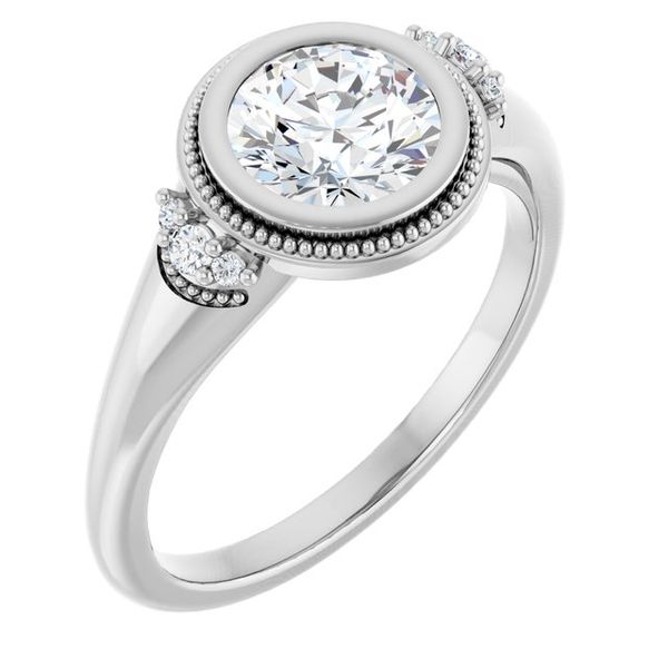 Bezel-Set Accented Engagement Ring Jimmy Smith Jewelers Decatur, AL