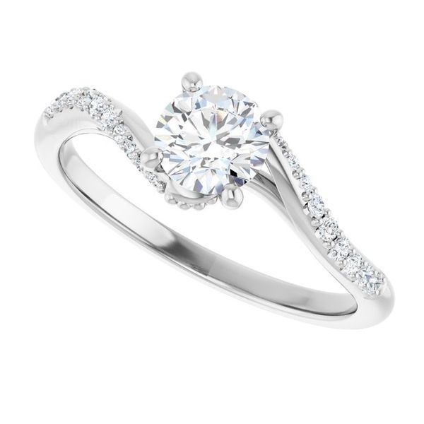 Accented Engagement Ring Image 5 H. Brandt Jewelers Natick, MA
