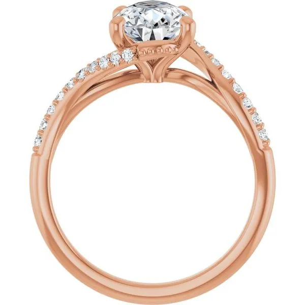 Accented Bypass Engagement Ring