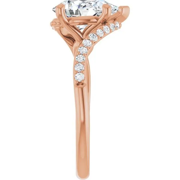 Accented Bypass Engagement Ring