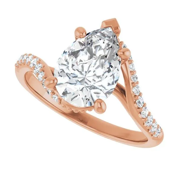 Accented Bypass Engagement Ring