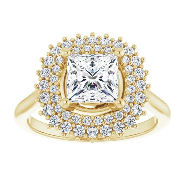 Halo-Style Engagement Ring Image 3 J. West Jewelers Round Rock, TX