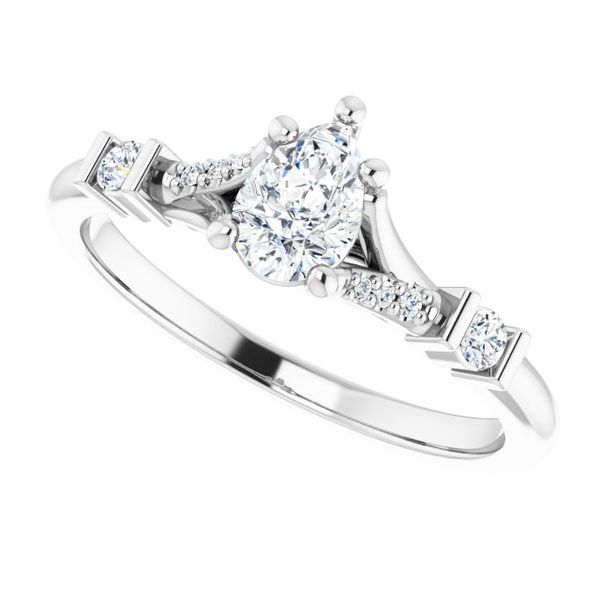 Accented Engagement Ring Image 5 Reiniger Jewelers Swansea, IL