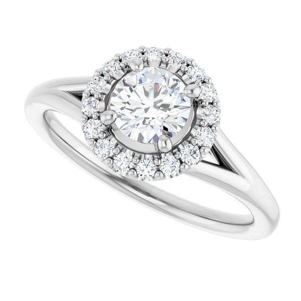 Halo-Style Engagement Ring Image 5 MurDuff's, Inc. Florence, MA