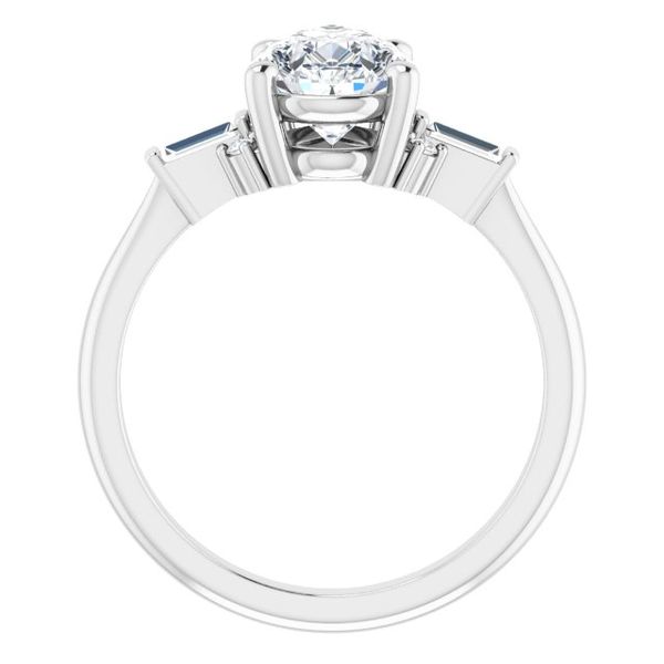 Accented Engagement Ring Image 2 The Jewelry Source El Segundo, CA