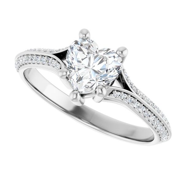 Accented Engagement Ring Image 5 The Jewelry Source El Segundo, CA