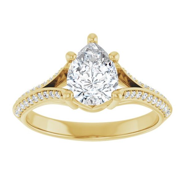 Accented Engagement Ring Image 3 Peran & Scannell Jewelers Houston, TX