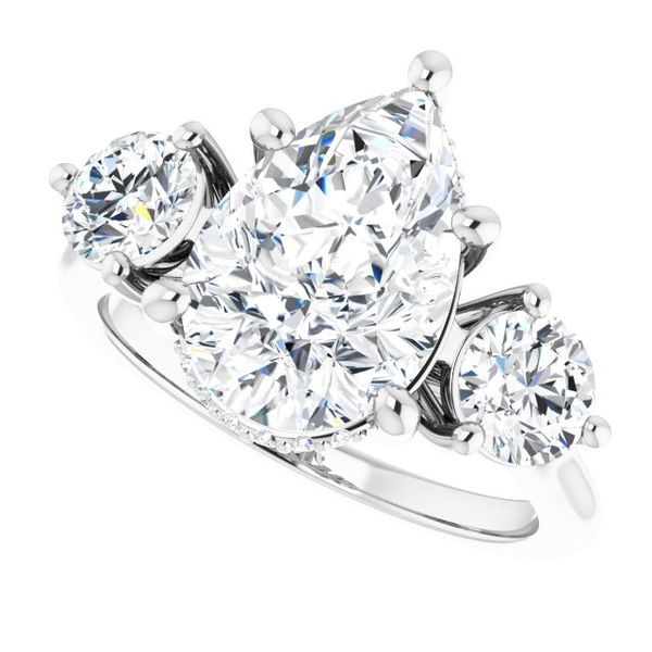 Michael B. Royal Lace Semi-Mount Engagement Wedding Set Platinum ~6.5mm CZ  Sz 6 - Wilson Brothers Jewelry