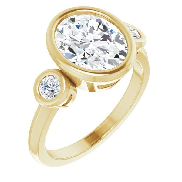 Three-Stone Bezel-Set Engagement Ring Monarch Jewelry Winter Park, FL