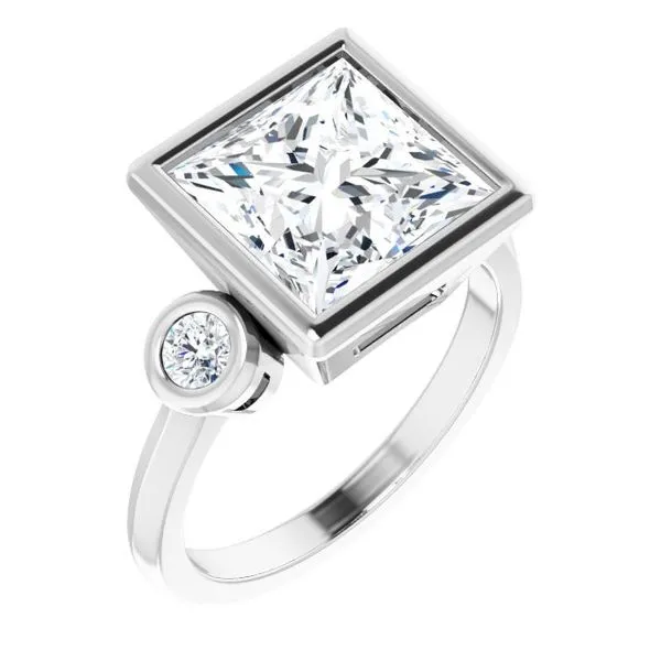 9 stone square diamond on sale ring