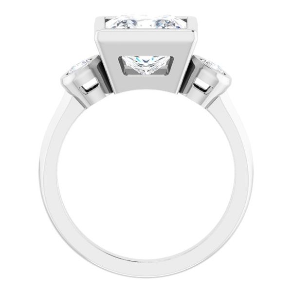 Three-Stone Bezel-Set Engagement Ring Image 2 Jimmy Smith Jewelers Decatur, AL