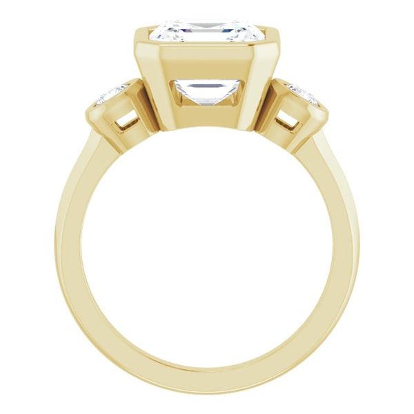 Three-Stone Bezel-Set Engagement Ring Image 2 Jimmy Smith Jewelers Decatur, AL