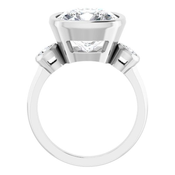 Three-Stone Bezel-Set Engagement Ring Image 2 Meritage Jewelers Lutherville, MD
