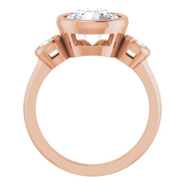 Three-Stone Bezel-Set Engagement Ring Image 2 Mueller Jewelers Chisago City, MN