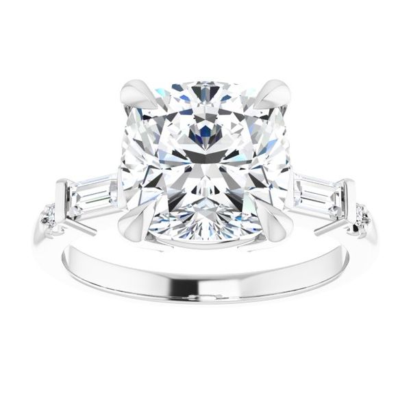Accented Engagement Ring Image 3 The Jewelry Source El Segundo, CA