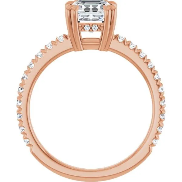 Double Claw-Prong Engagement Ring Image 2 Designer Jewelers Westborough, MA