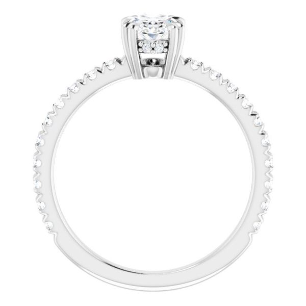 Double Claw-Prong Engagement Ring Image 2 Designer Jewelers Westborough, MA