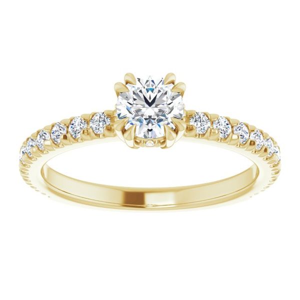 Double Claw-Prong Engagement Ring Image 3 Blocher Jewelers Ellwood City, PA