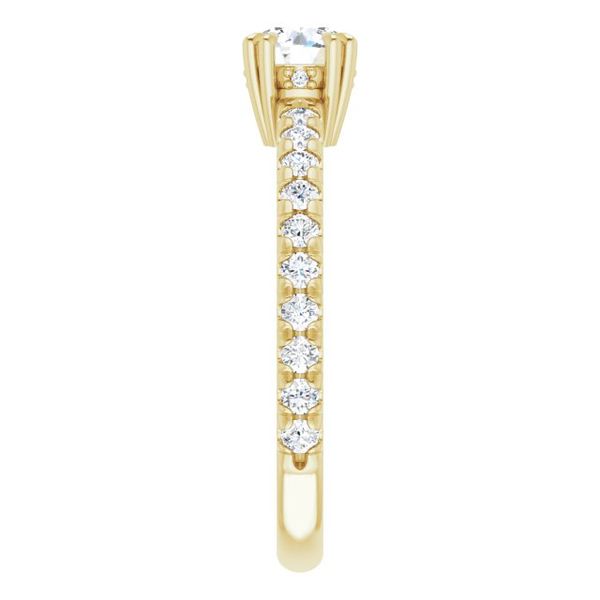Double Claw-Prong Engagement Ring Image 4 Blocher Jewelers Ellwood City, PA