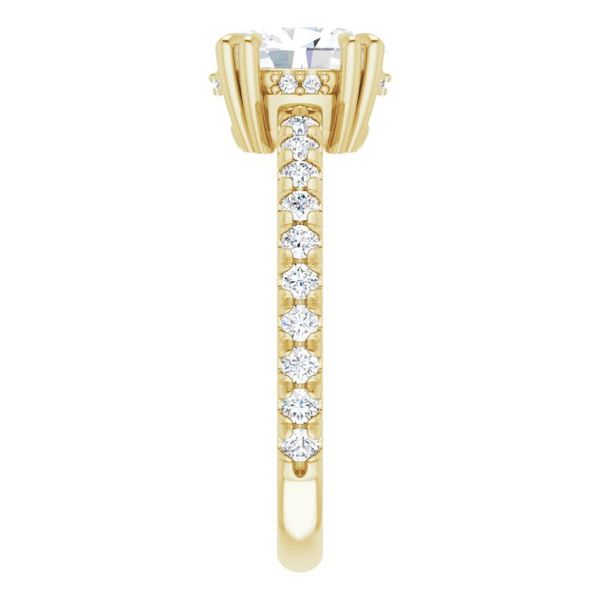 Double Claw-Prong Engagement Ring Image 4 Blocher Jewelers Ellwood City, PA