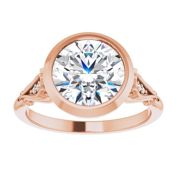 Bezel-Set Engagement Ring Image 3 The Jewelry Source El Segundo, CA