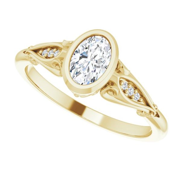 Bezel-Set Engagement Ring Image 5 The Jewelry Source El Segundo, CA