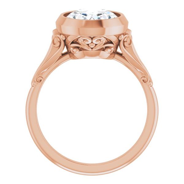 Bezel-Set Engagement Ring Image 2 House of Silva Wooster, OH
