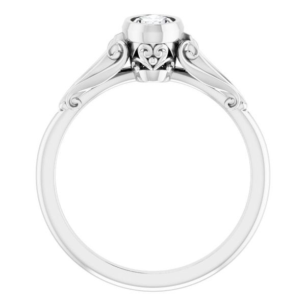 Bezel-Set Engagement Ring Image 2 Swede's Jewelers East Windsor, CT