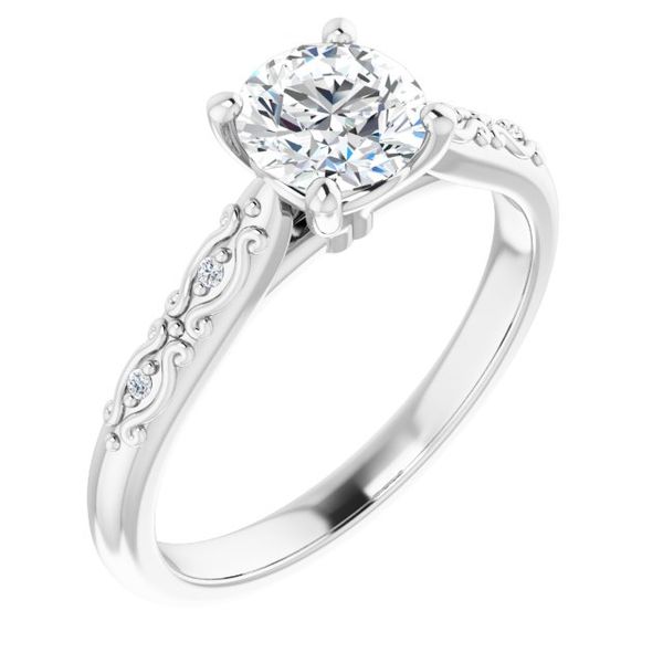 Accented Engagement Ring Meritage Jewelers Lutherville, MD