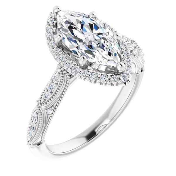 Halo-Style Engagement Ring Vulcan's Forge LLC Kansas City, MO