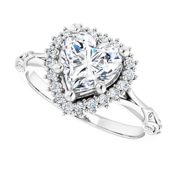Halo-Style Engagement Ring Image 5 Oak Valley Jewelers Oakdale, CA