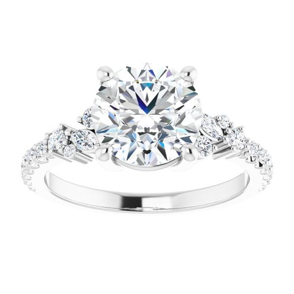 Accented Engagement Ring Image 3 Robison Jewelry Co. Fernandina Beach, FL