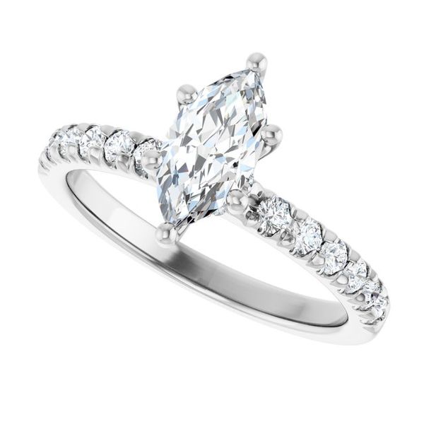 Accented Engagement Ring Image 5 Z's Fine Jewelry Peoria, AZ