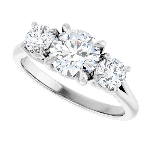 Three-Stone Engagement Ring Image 5 Natale Jewelers Sewell, NJ