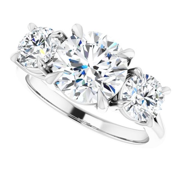 Three-Stone Engagement Ring Image 5 Monarch Jewelry Winter Park, FL