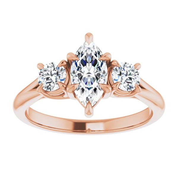 Three-Stone Engagement Ring Image 3 Trinity Jewelers  Pittsburgh, PA