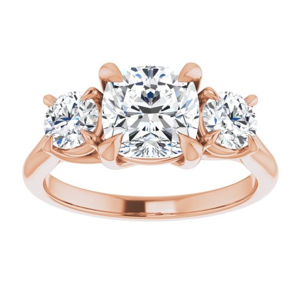 Three-Stone Engagement Ring Image 3 The Jewelry Source El Segundo, CA