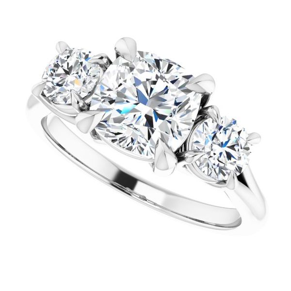 Three-Stone Engagement Ring Image 5 Robison Jewelry Co. Fernandina Beach, FL